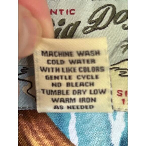 Big Dogs Hawaiian Shirt Small Rayon Island Surf Print, Vintage Style Aloha Shirt - Picture 4 of 6